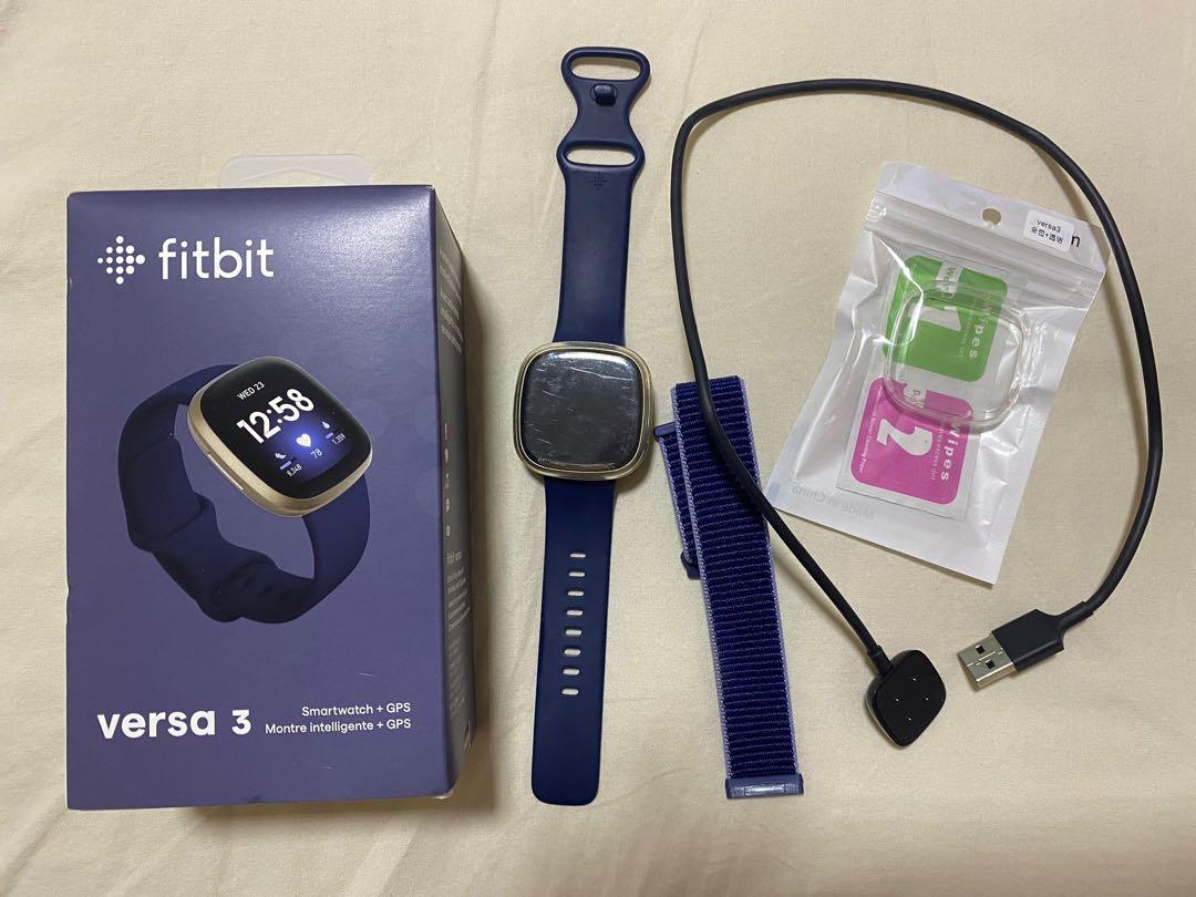 Fitbit Versa 3 Midnight Blue Mobile Phones Gadgets Wearables Smart Watches on Carousell