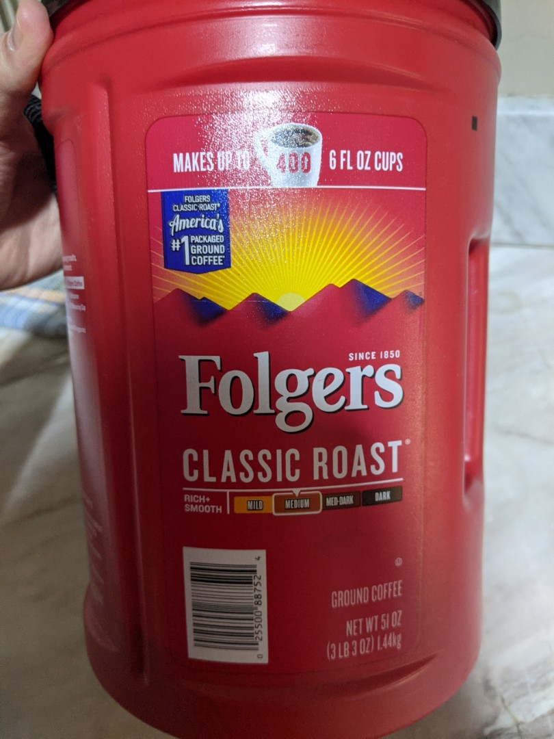 Folgers classic roast ground coffee selling low 3LB, TV & Home