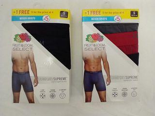 Fruit of the Loom Select Boxer Briefs 4+1 Pack Comfort Supreme Super Soft Blend Small NewUSA