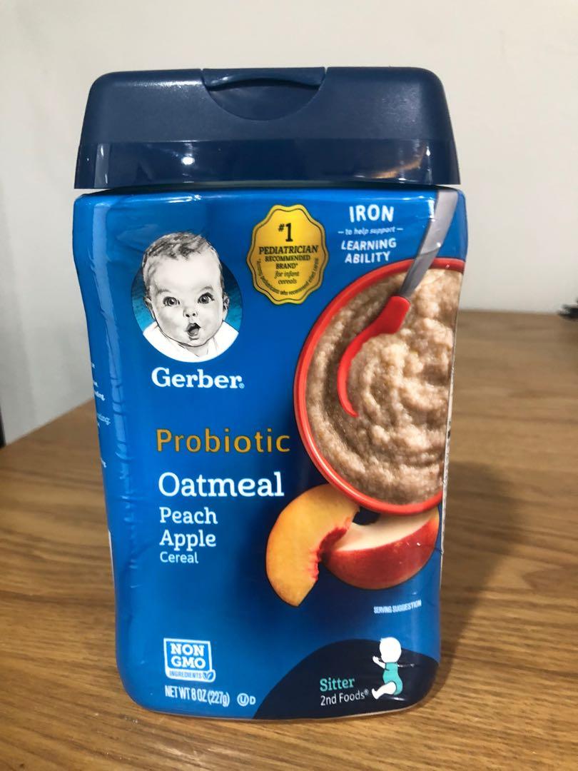 Gerber Baby Cereal (Probiotic Oatmeal Peach Apple Cereal), Babies