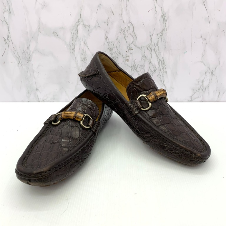 GUCCI BAMBOO EMBOSED BUSINESS SHOES 227000349 Luxury Sneakers