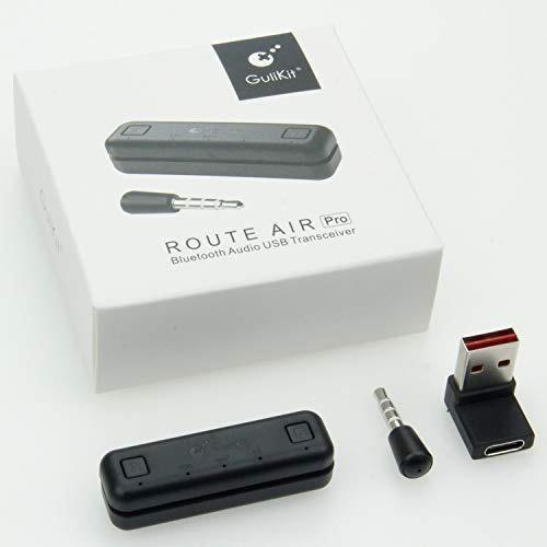 H3001 GuliKit Route Air Pro Bluetooth Adapter for Nintendo Switch Switch OLED Switch Lite PS4 PC Bluetooth Wireless Audio Transmitter with aptX LL Support in Game Voice Chat Connect Bluetooth Headphon...