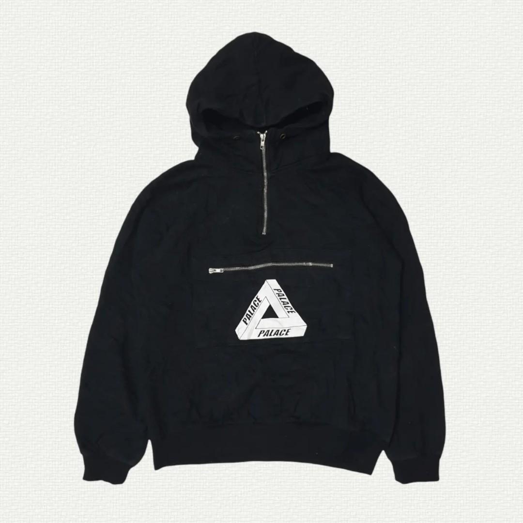 Half zip Hoodie Palace Fesyen Pria Pakaian Atasan di Carousell