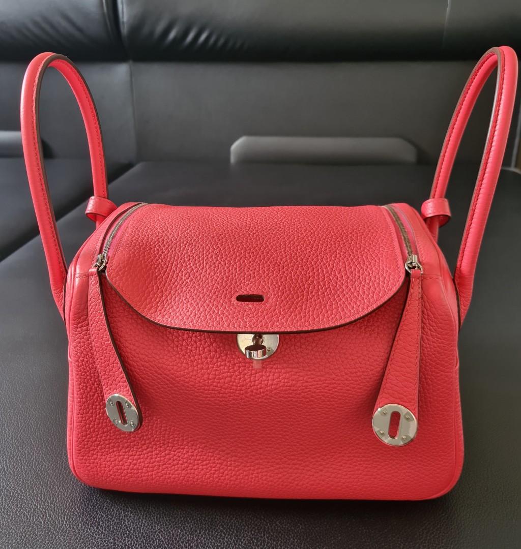 Hermès Pre-owned Lindy 34 Leather Handbag - Red