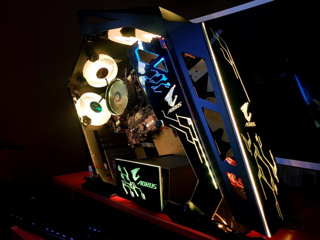 i5 9400 9th Gen Desktop PC System Unit in ARGB Robot Case in a Gaming ...