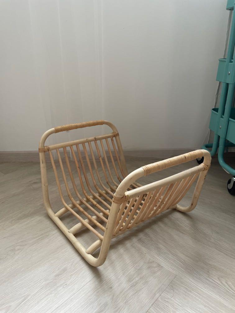 Ikea Rattan Magazine Holder, Furniture & Home Living, Home Decor, Other