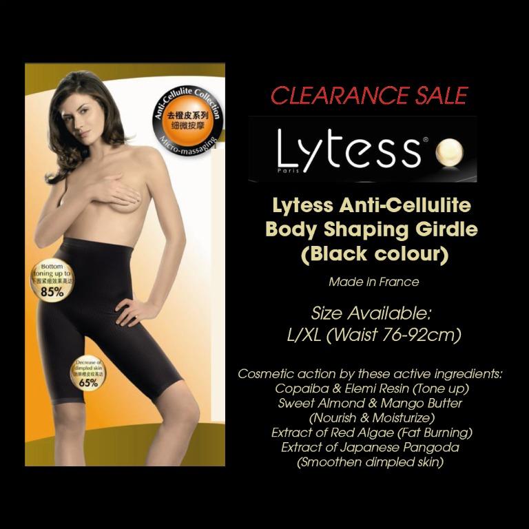 [INSTOCK] Lytess Anti-Cellulite Shapewear Body Shaping Girdle Shorts Shaper  (Black colour) CLEARANCE SALE [Fat burning red algae, mango butter]