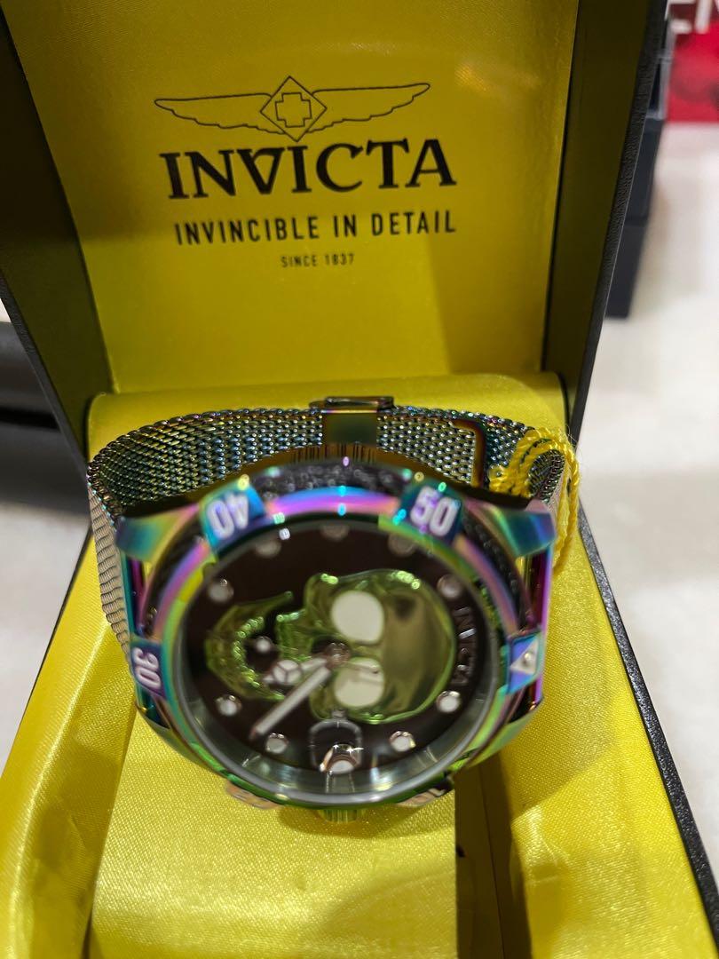 Invicta Bolt skulls Rainbow Milan strap watches Men s Fashion