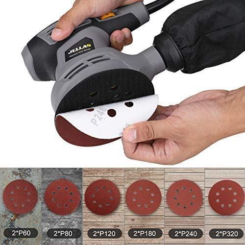Jellas Orbit Sander 125MM Sander Machine with 13000RPM 6 Variable