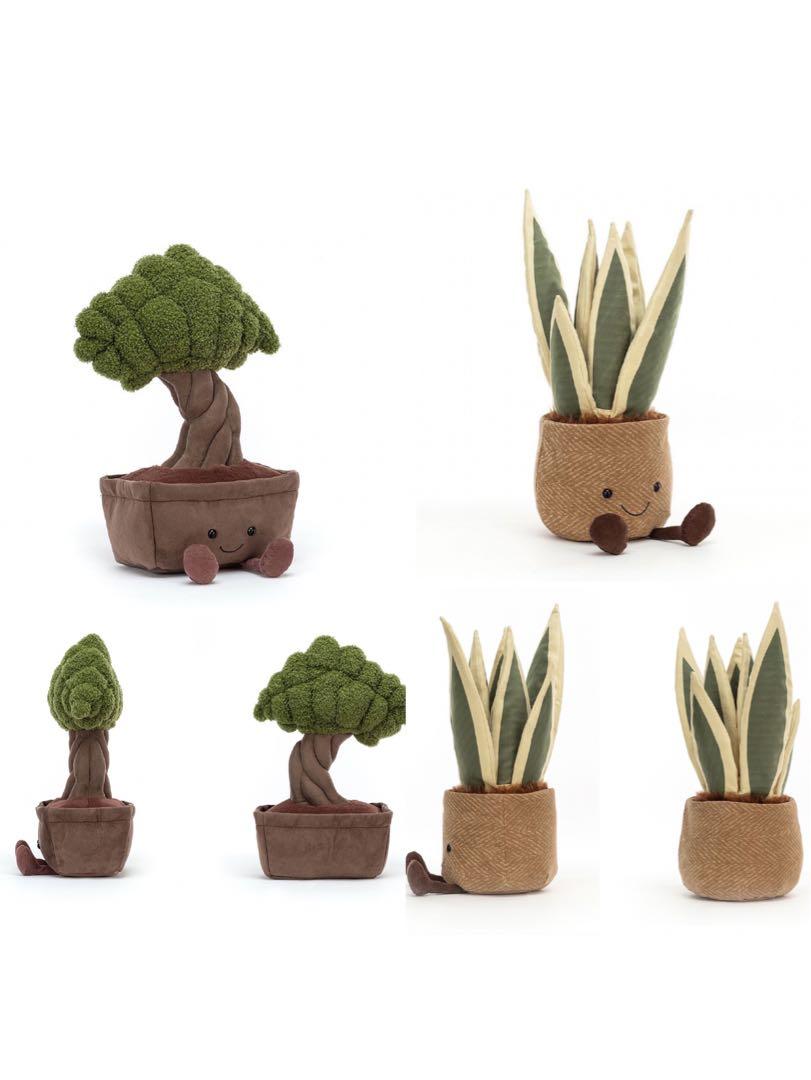 Jellycat Amuseable Cream Orchid, Silly Succulent, Tulip, Bluebell