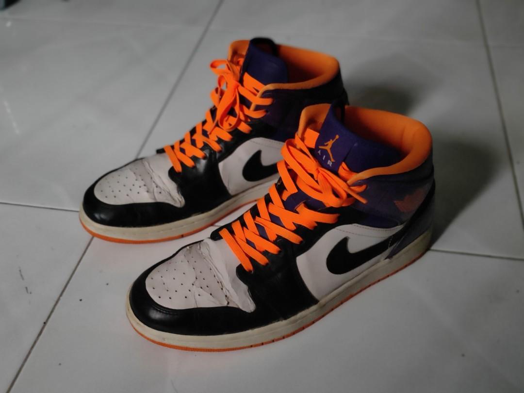 Jordan 1 Mid Phoenix Suns 554724 117 Men s Fashion Footwear Sneakers on Carousell
