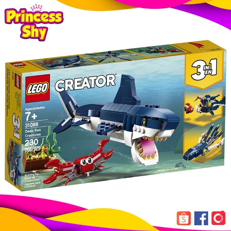LEGO Creator 31088 3 in 1 Deep Sea Creatures Building Toy Hobbies Toys Toys Games on Carousell
