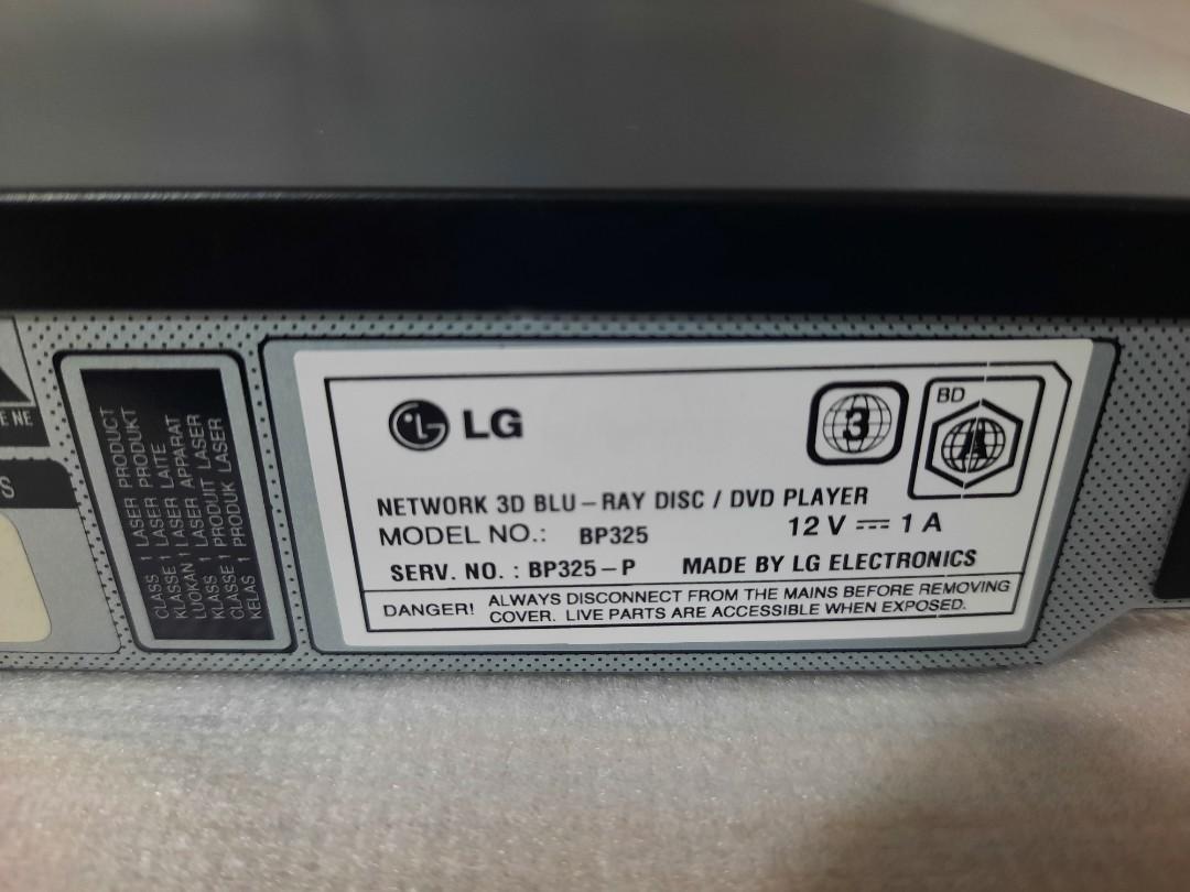 LG BP325 Bluray DVD player, 家庭電器, 電視 & 其他娛樂, 藍光及播放器 Carousell