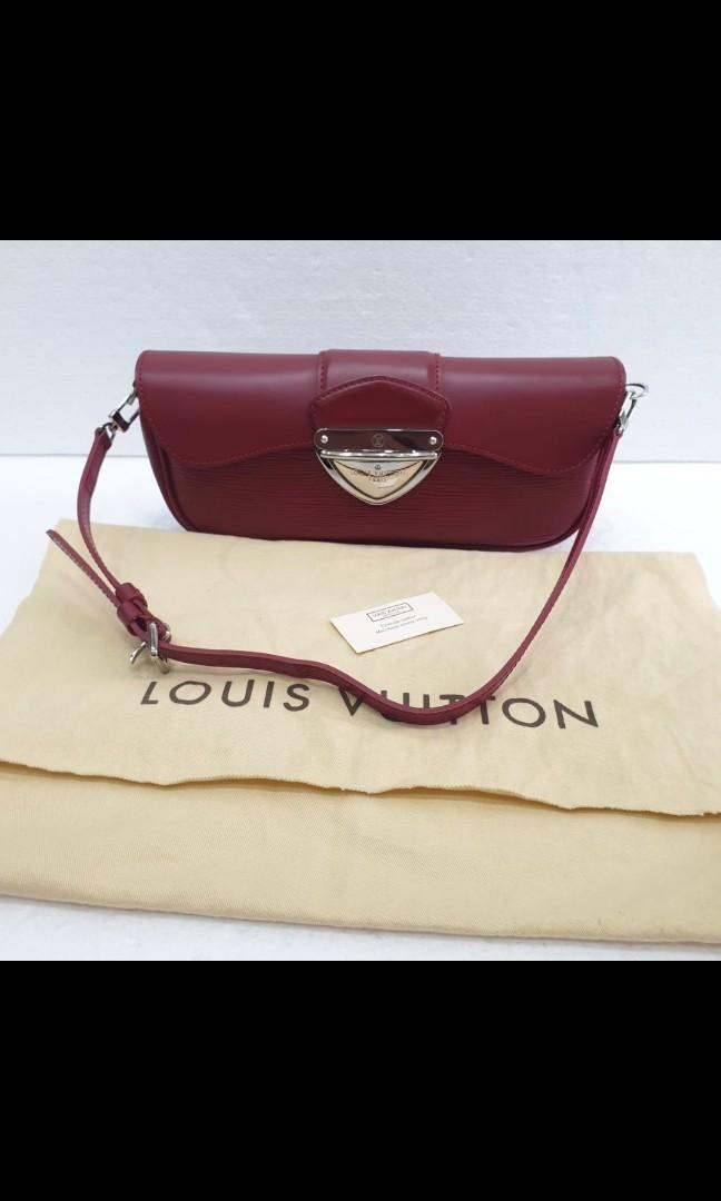 Louis Vuitton Rubis Epi Leather Montaigne Clutch Bag - Yoogi's Closet