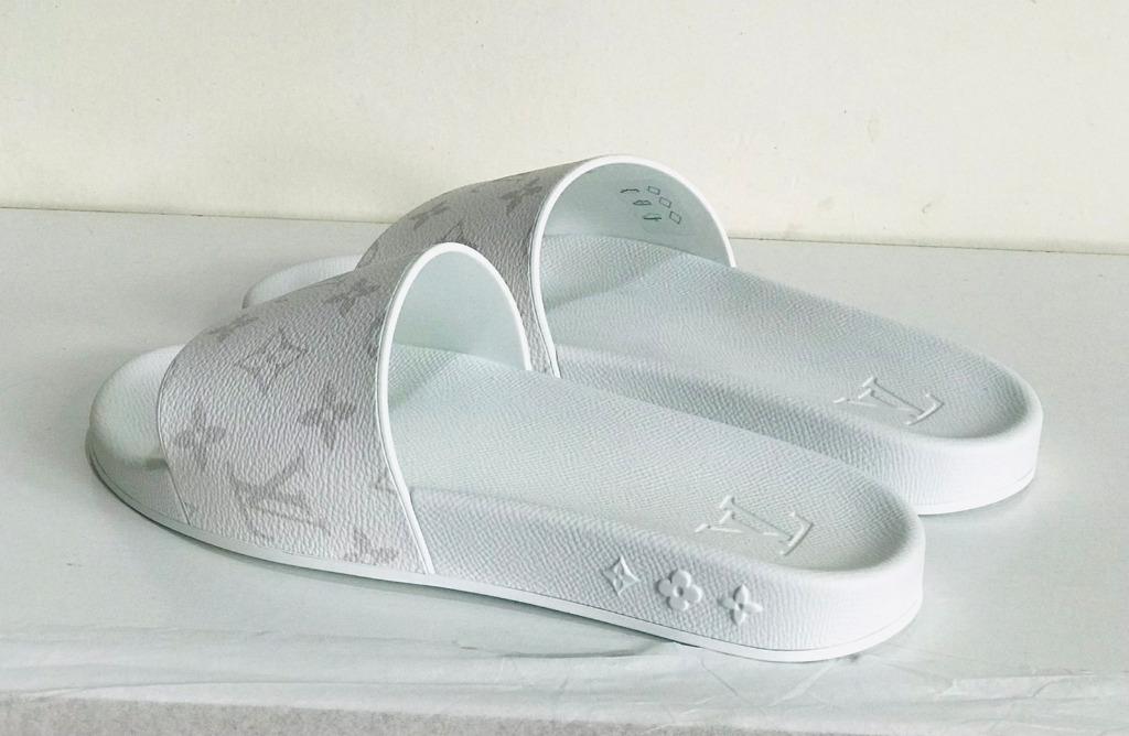 Louis Vuitton White Rubber Monogram Waterfront Slide Sandals Size 45 -  ShopStyle