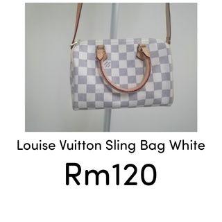 Louise Vuitton Sling Bag white