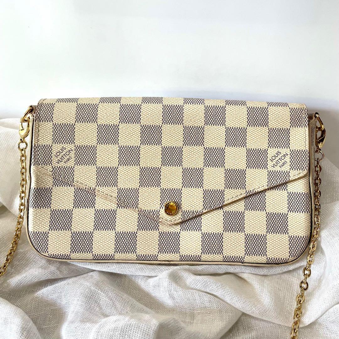 LV Felicie Damier Azur, Luxury, Bags & Wallets on Carousell