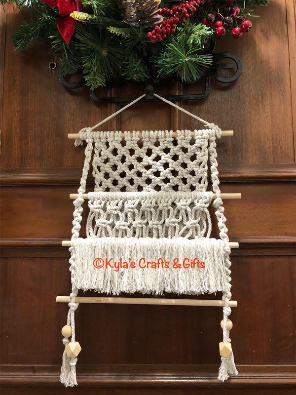Macrame letter & key holder, Furniture & Home Living, Home Decor, Wall ...