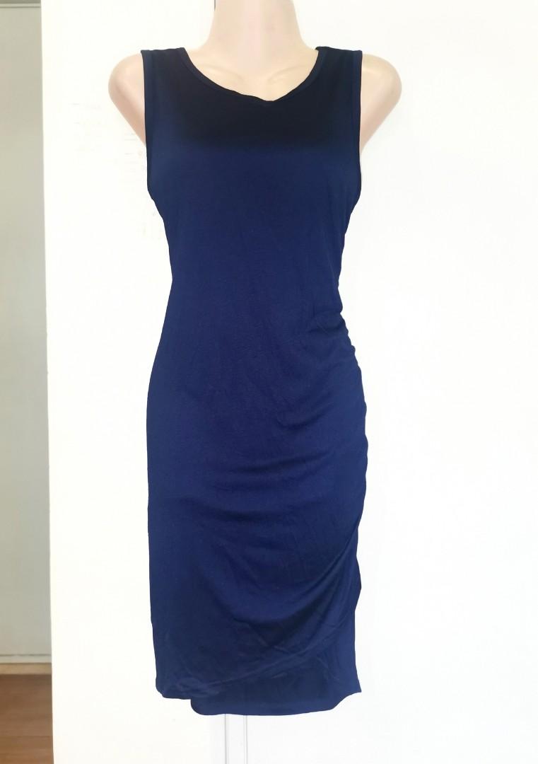 Midnight Blue Semi Formal Soft Dress Women s Fashion Dresses