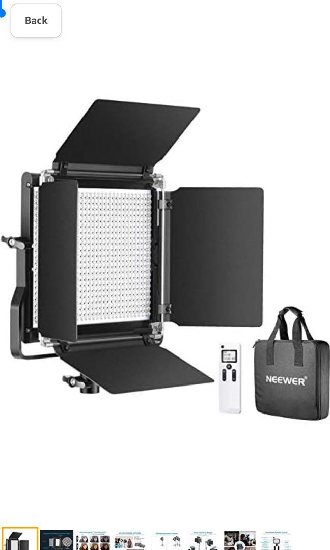Neewer Advanced 2.4G 660 LED Video Light, Dimmable Bi-Color LED Panel with LCD  Screen and 2.4G Wireless Remote for Portrait Product Photography, Studio  Video Shooting with Metal U Bracket and Barndoor, Photography,