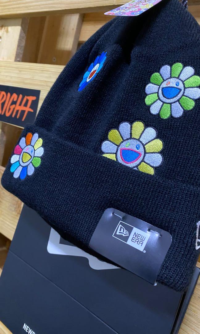 New Era x Takashi Murakami Flower Allover Basic Cuff Knit Beanie 