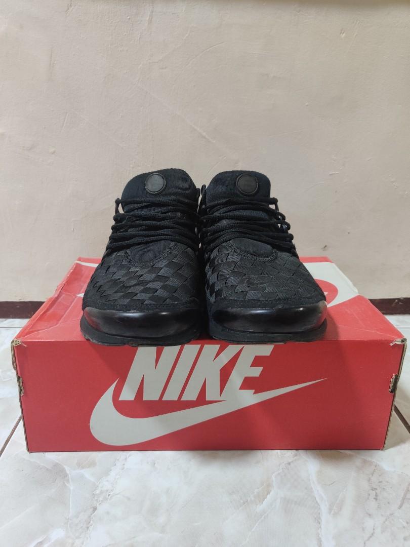 Nike air presto sales woven black red