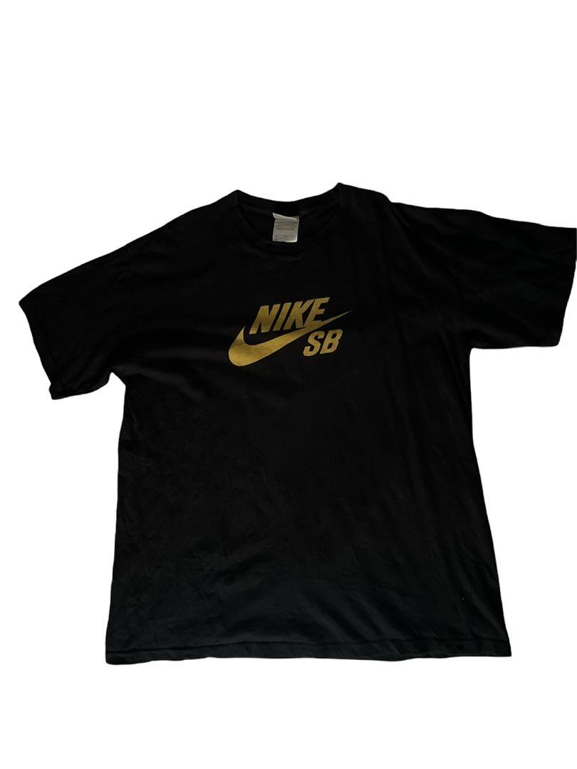 White and gold nike shirt outlet