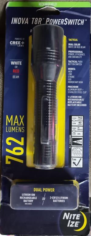 NITE IZE Inova T8R PowerSwitch Max Lumens 762 (Category: Hiking & Camping) located in Manila. Submitted by henzelhannah (Listing ID 1146239221, Image 1). Description: PTPA; NITE IZE Inova T8R PowerSwitch Max Lumens 762 Mall Price Php8,495.00 09327247535.