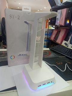 ONIKUMA ST-2  USB HUB RGB HEADSET STAND

3 PORT USB ✅
1 3.5MM✅
RGB ✅