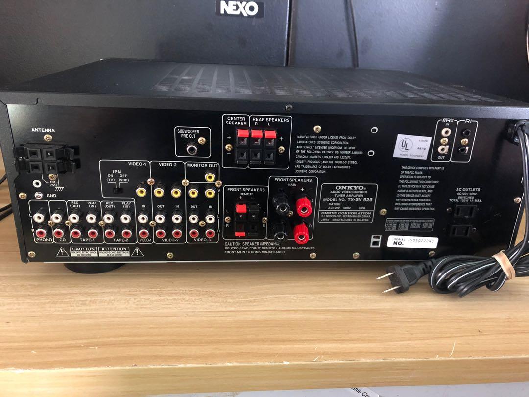 Onkyo TXSV525 5.1 Home Theater Surround Receiver w/ original remote