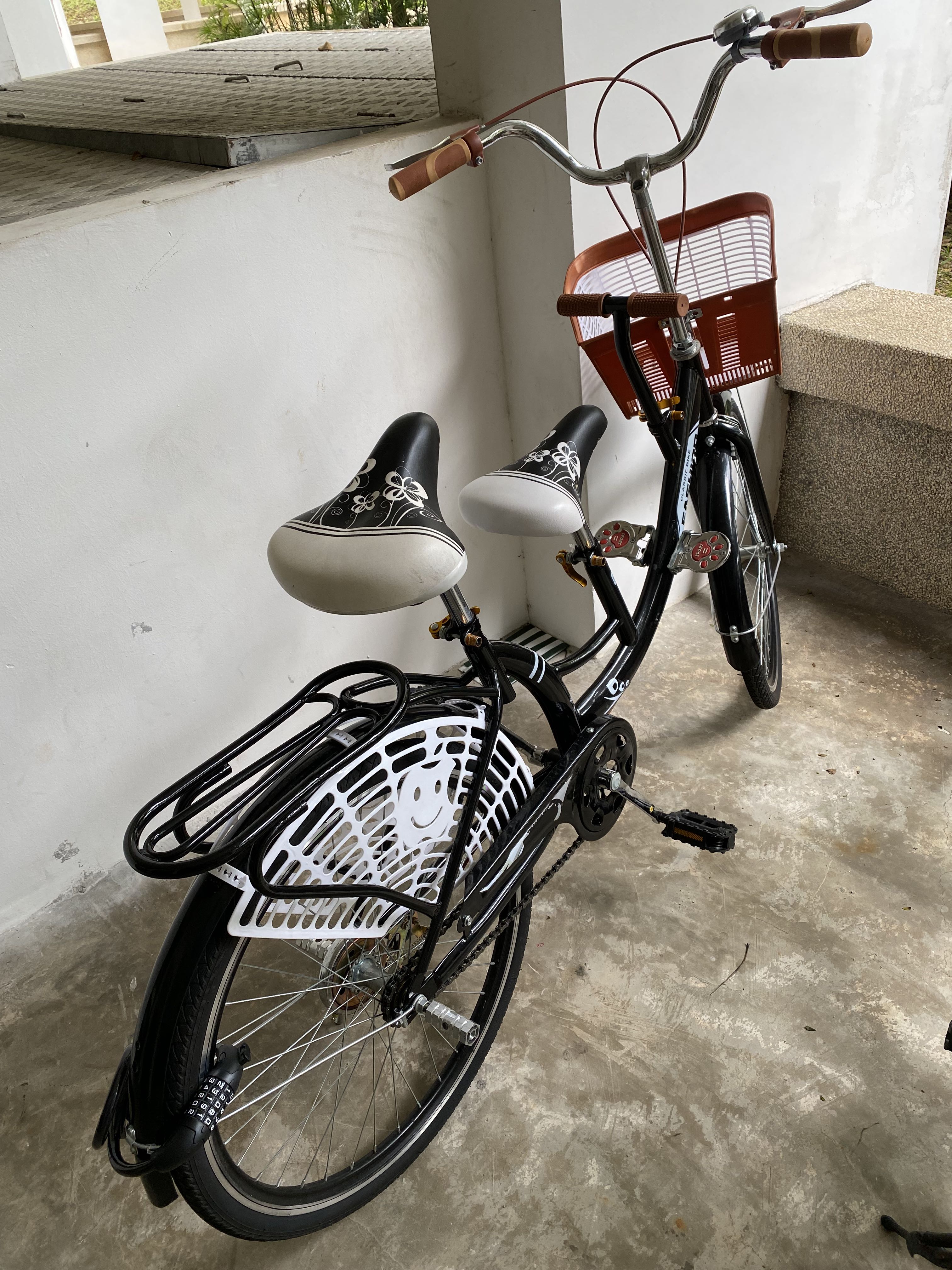 Parent child Bicycle High Carbon Steel Frame 3 People Bicycle Connection Double Seat Guardrail Sports Equipment Bicycles Parts Bicycles on Carousell