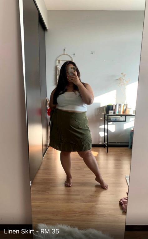 Plus Size Linen Skirt Women s Fashion Bottoms Skirts on Carousell