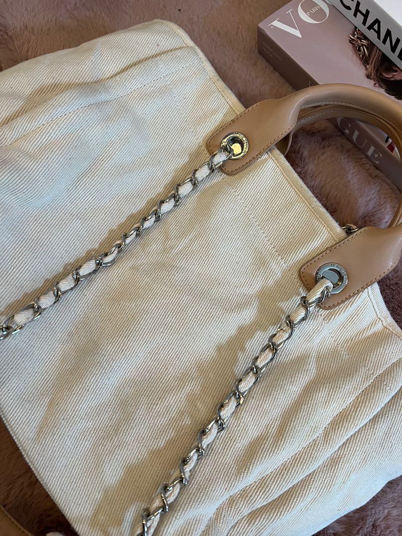Chanel deauville pearl discount tote