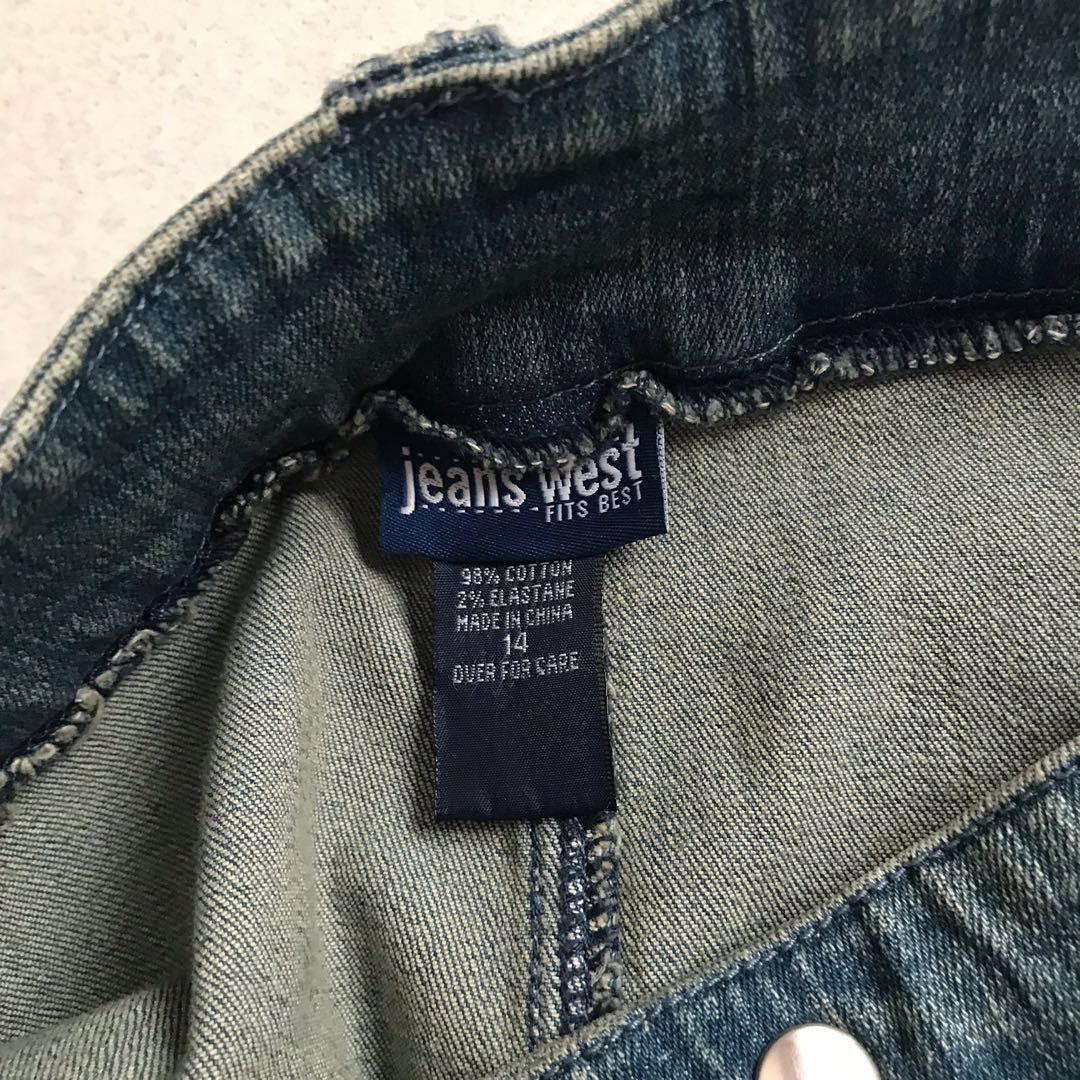 PRELOVED Jeans West Short Skirt, Fesyen 