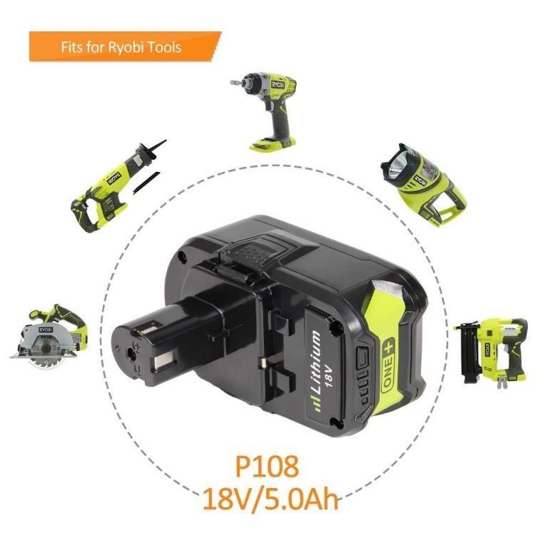 Ryobi P102 Genuine OEM 18V One+ Lithium Ion Compact Battery for Ryobi  Cordless Power Tools - Cordless Tool Battery Packs 