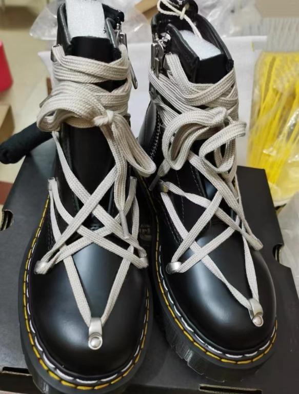 🔥六芒星綁帶】Rick Owens x Dr.Martens 1460 Bex Ds Ro 馬丁靴黑色