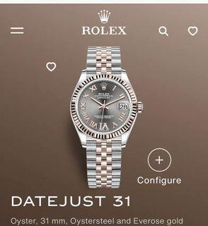 Rolex datejust 31mm everose Gold