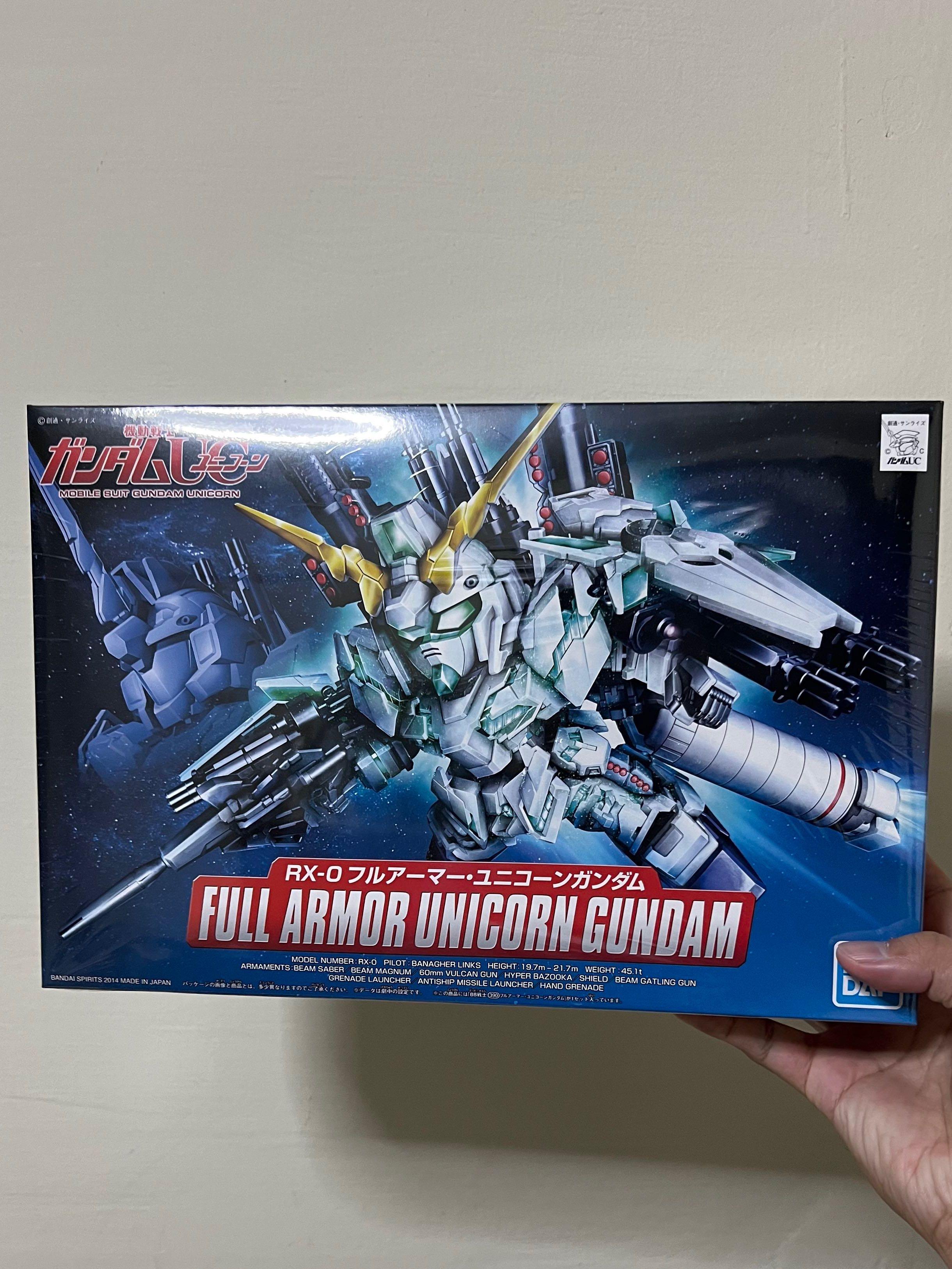 Bandai SD BB 390 Gundam RX-0 Full Armor Unicorn Gundam Plastic Model Kit Japan 