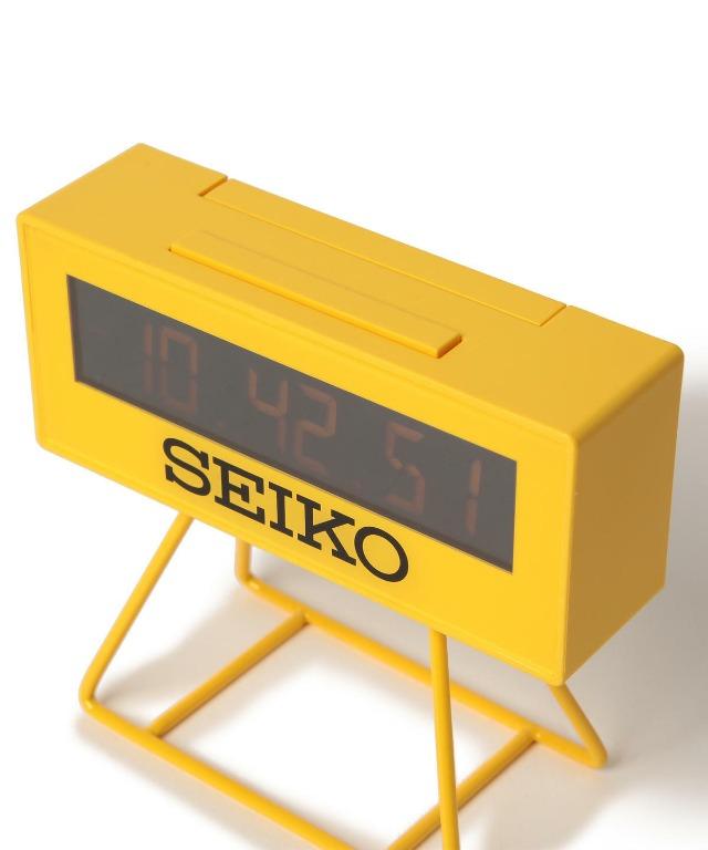 Seiko Yellow Digital LCD Clock with Alarm QHL062Y, Furniture & Home