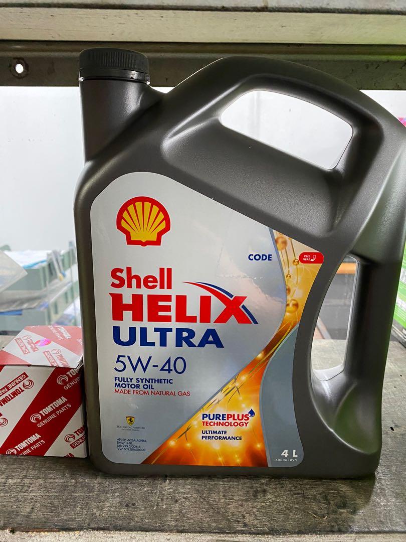 SHELL HELIX ULTRA 5W40 Engine oil service, Car Accessories, Car ...