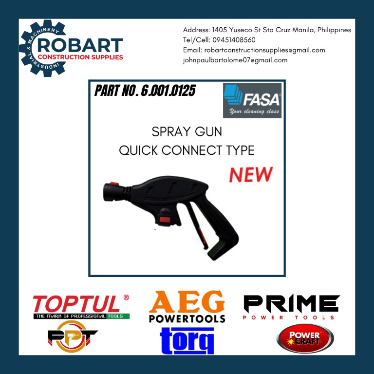 SPRAY GUN QUICK CONNECT TYPE, Furniture & Home Living, Cleaning
