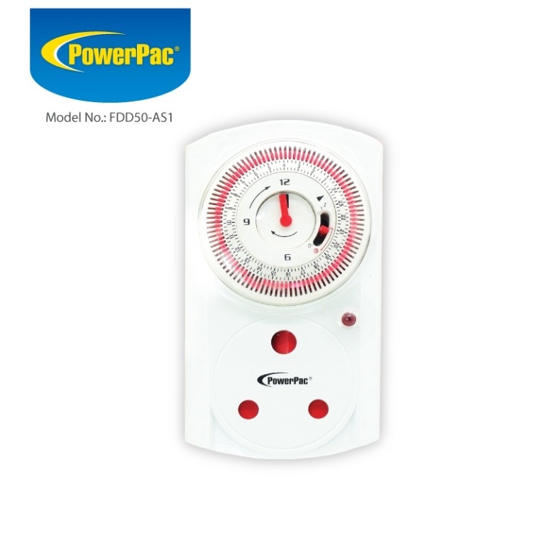 Timer Mechanical 24hrs plug for 15A Plug (FDD50-AS1), TV & Home ...