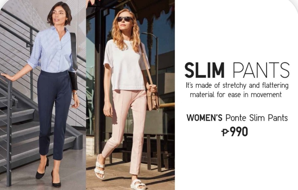 Uniqlo Women Ponte Slim Pants, Women's 