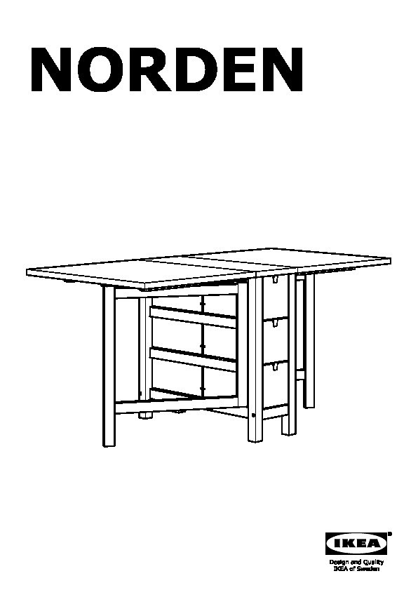 USED IKEA NORDEN GATELEG TABLE, Furniture & Home Living, Furniture