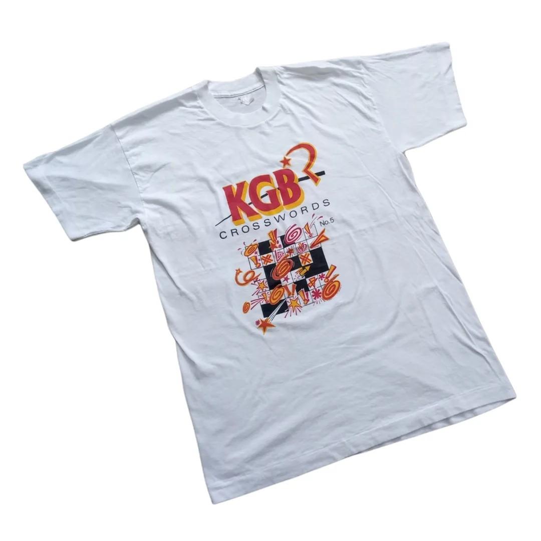 Vintage 90 s KGB t shirt Men s Fashion Tops Sets Tshirts