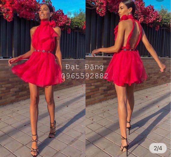 Pink organza dress zara sales