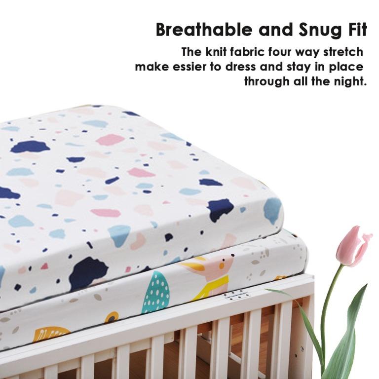 100% COTTON BABY BED FITTED SHEET PRINTED DESIGN FIT COT 120x60cm Milky Way