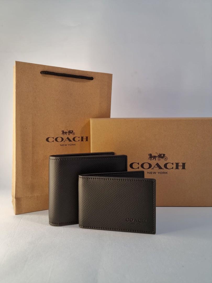 Men's coach deals wallet sale