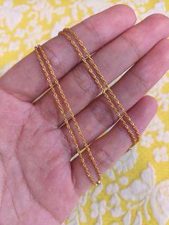 18k Saudi Gold 22" inch Rope Chain Necklace (Brand New)