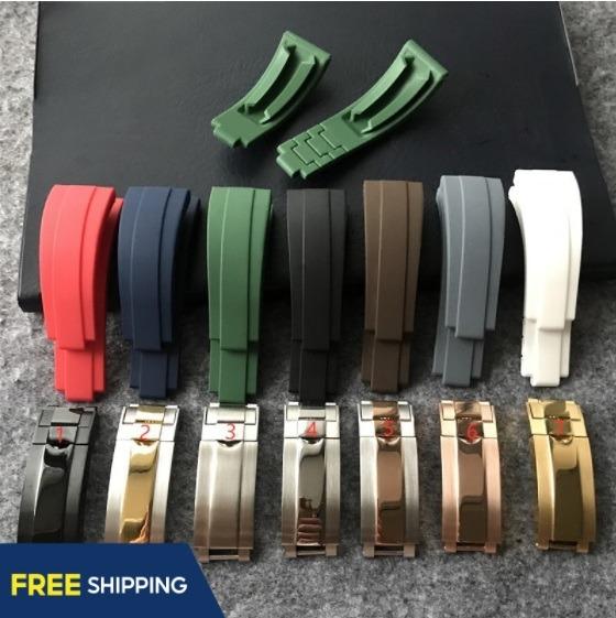 Rolex day date rubber strap discount